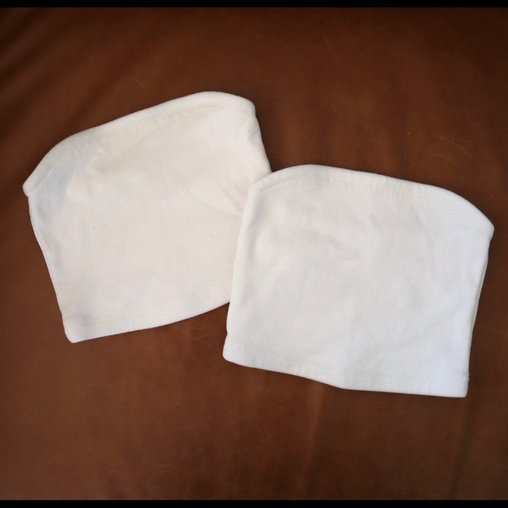 White Tube Tops/ Bandeus